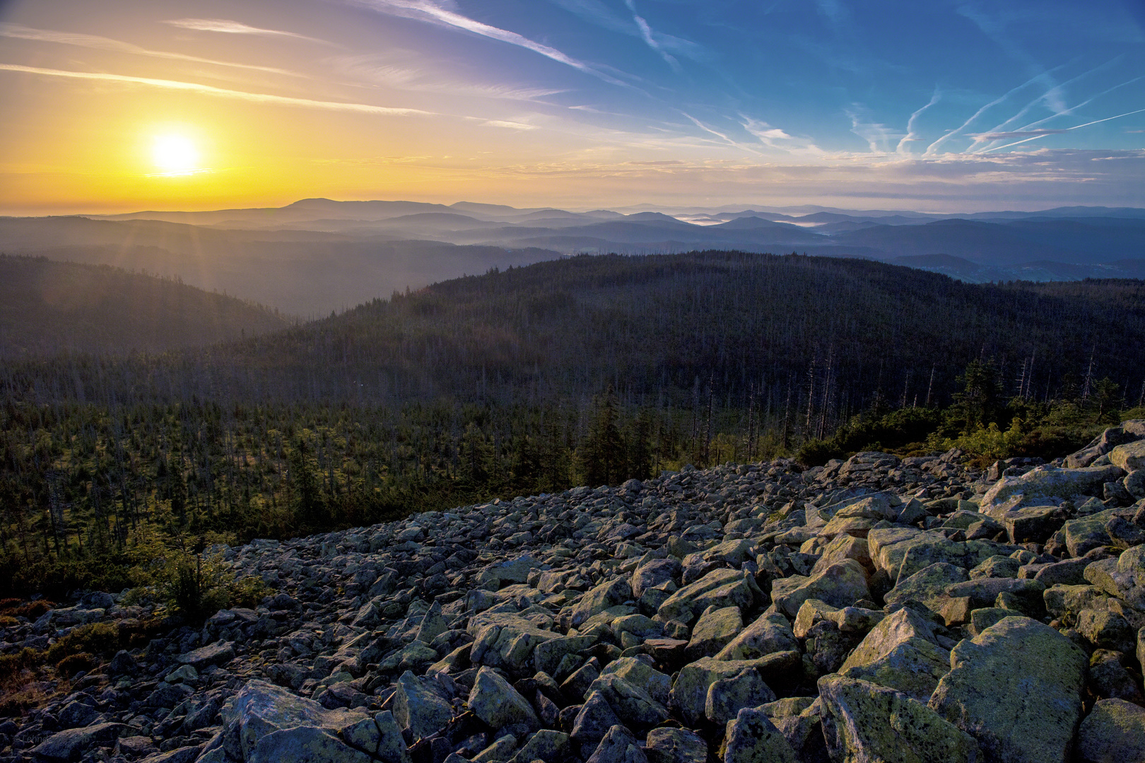 Sonnenaufgang auf dem Lusen