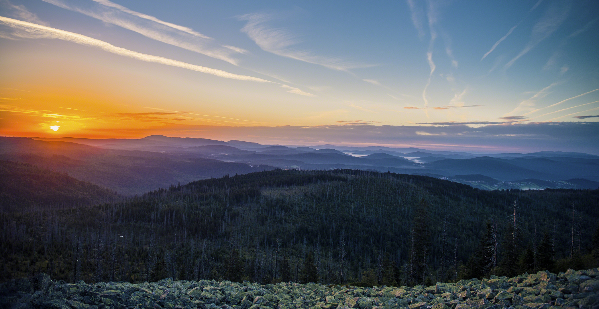 Sonnenaufgang auf dem Lusen