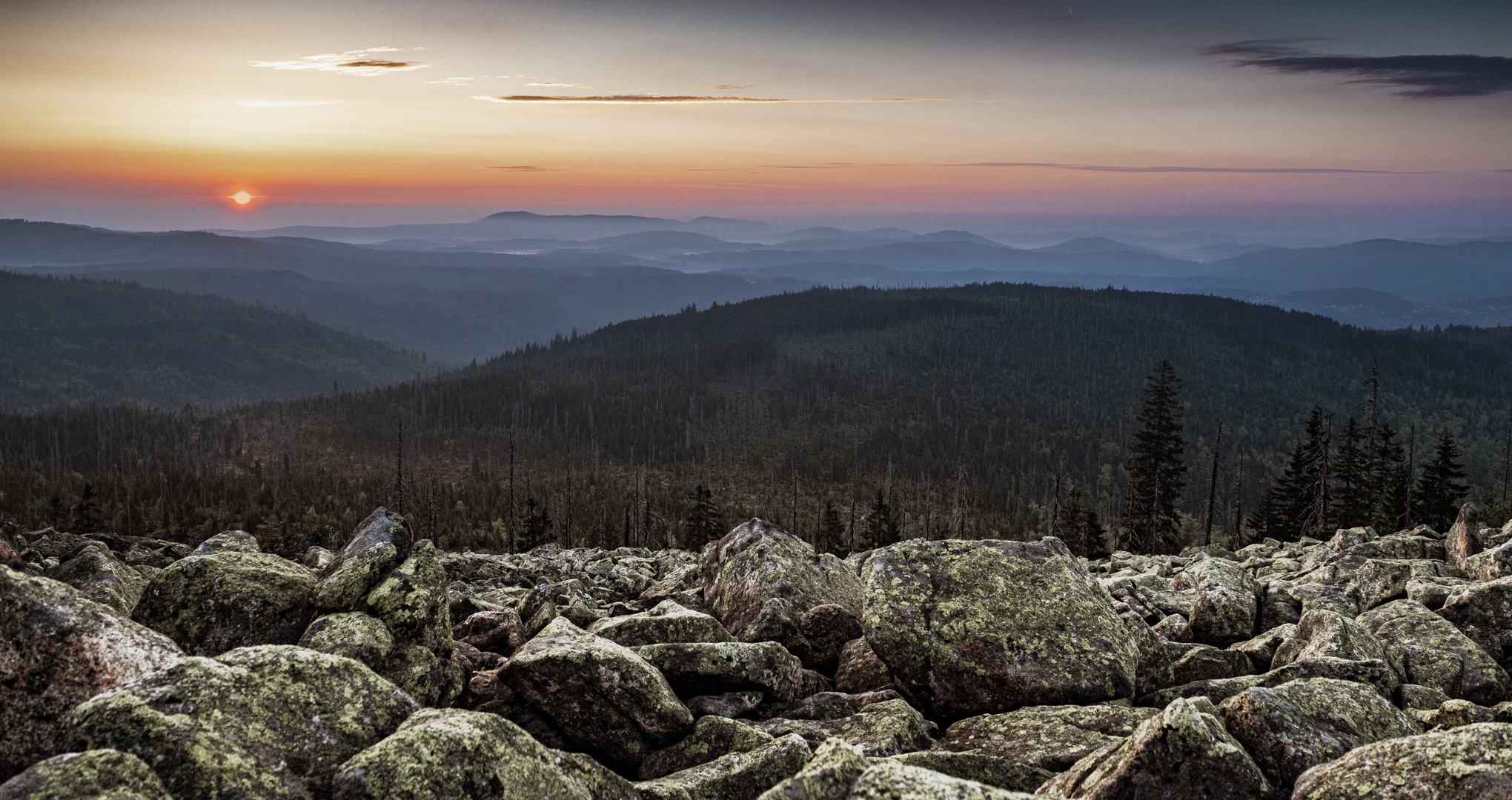 Sonnenaufgang auf dem Lusen