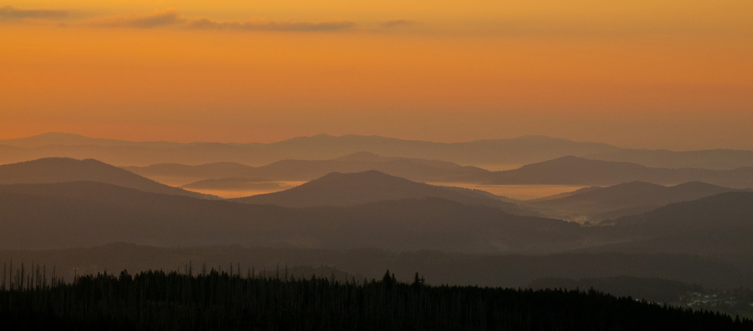 Sonnenaufgang auf dem Lusen