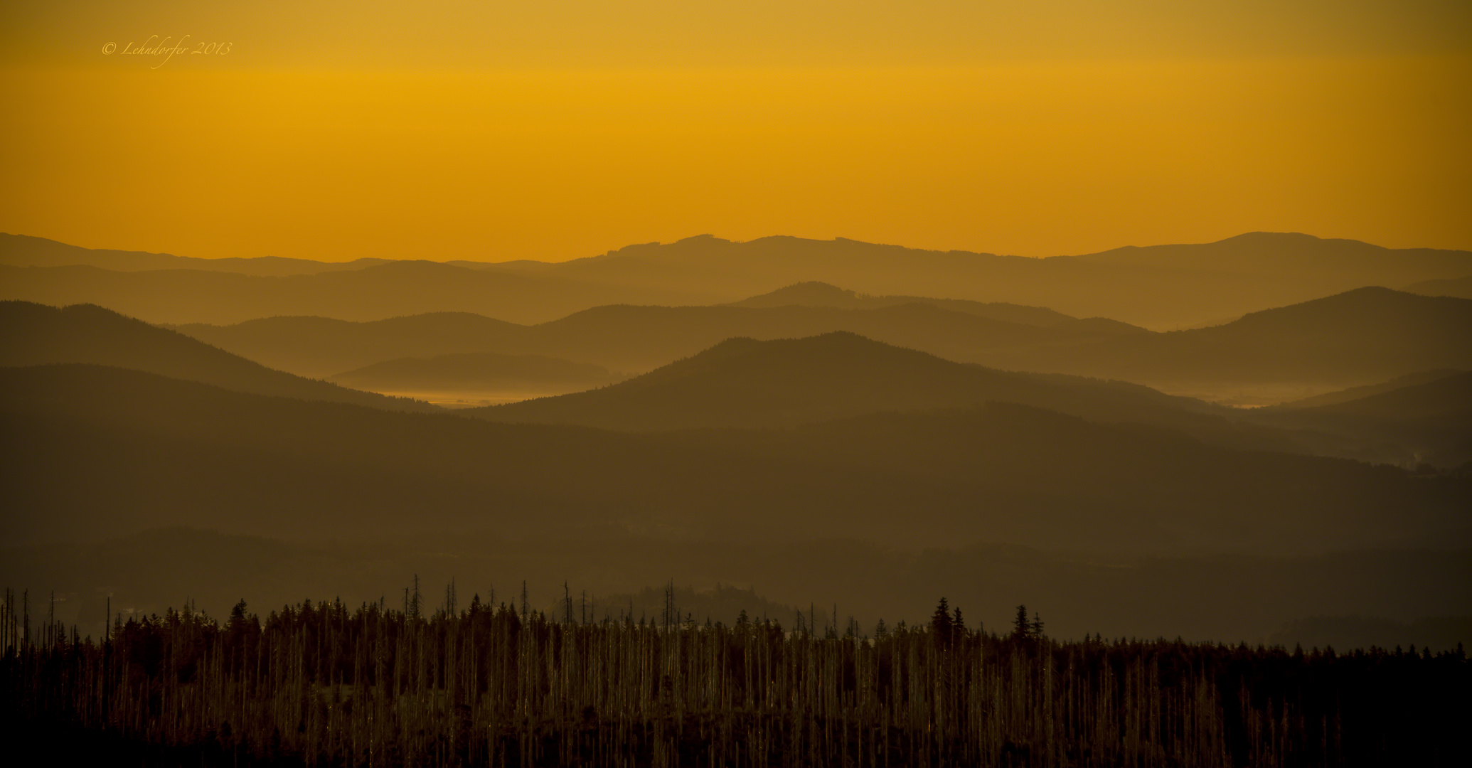 Sonnenaufgang auf dem Lusen ...