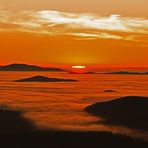 Sonnenaufgang auf dem Lusen im Bayerischen Wald