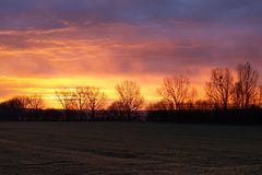 Sonnenaufgang auf dem Maifeld ...