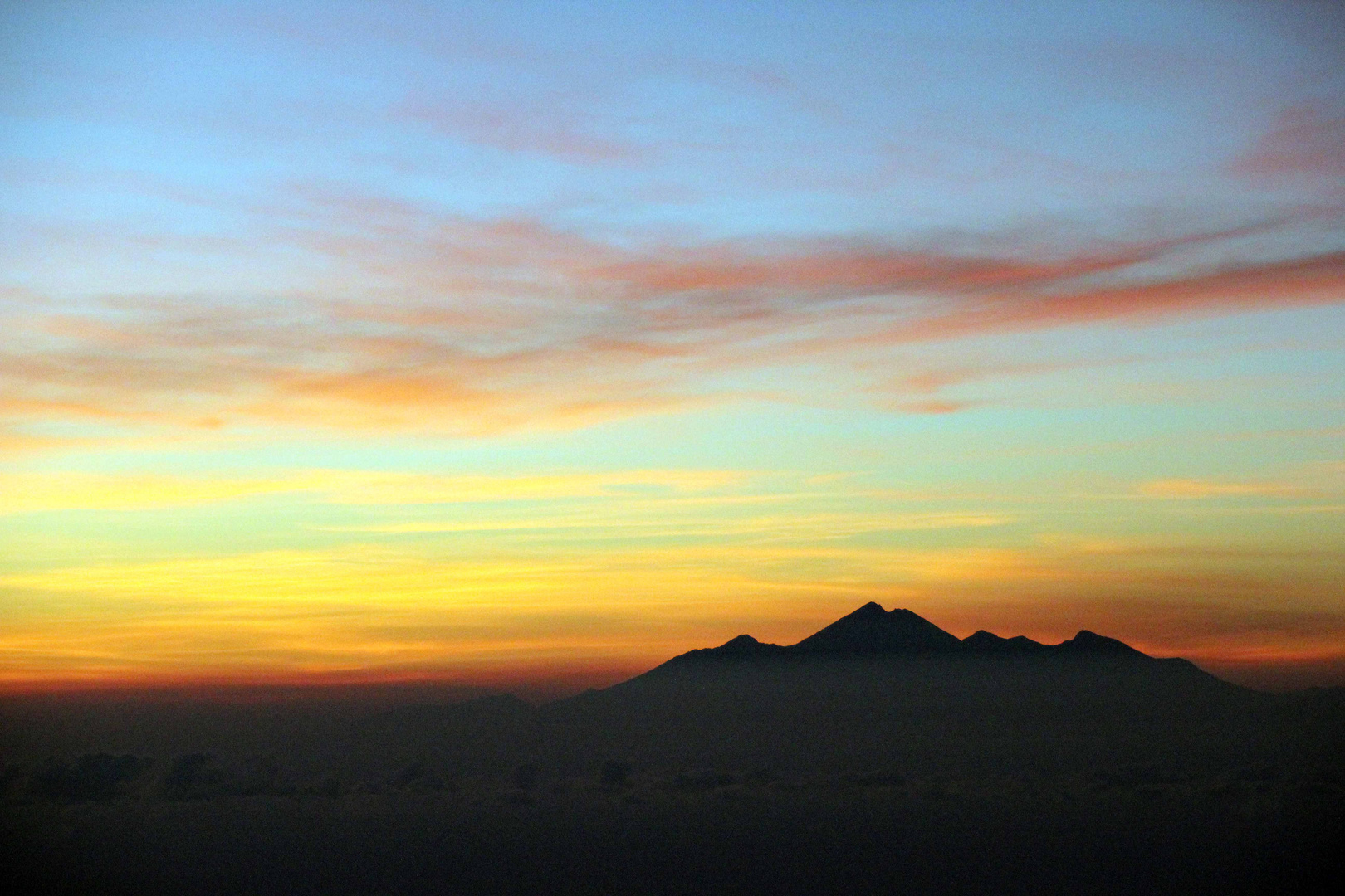 Sonnenaufgang auf dem Mount Batur