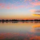 Sonnenaufgang auf dem Nil bei Esna