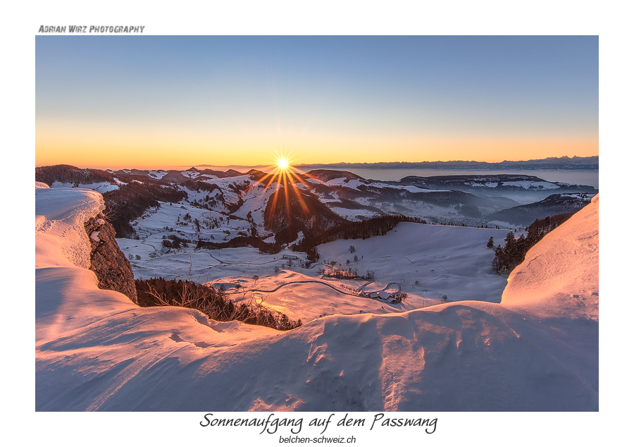 Sonnenaufgang auf dem Passwang