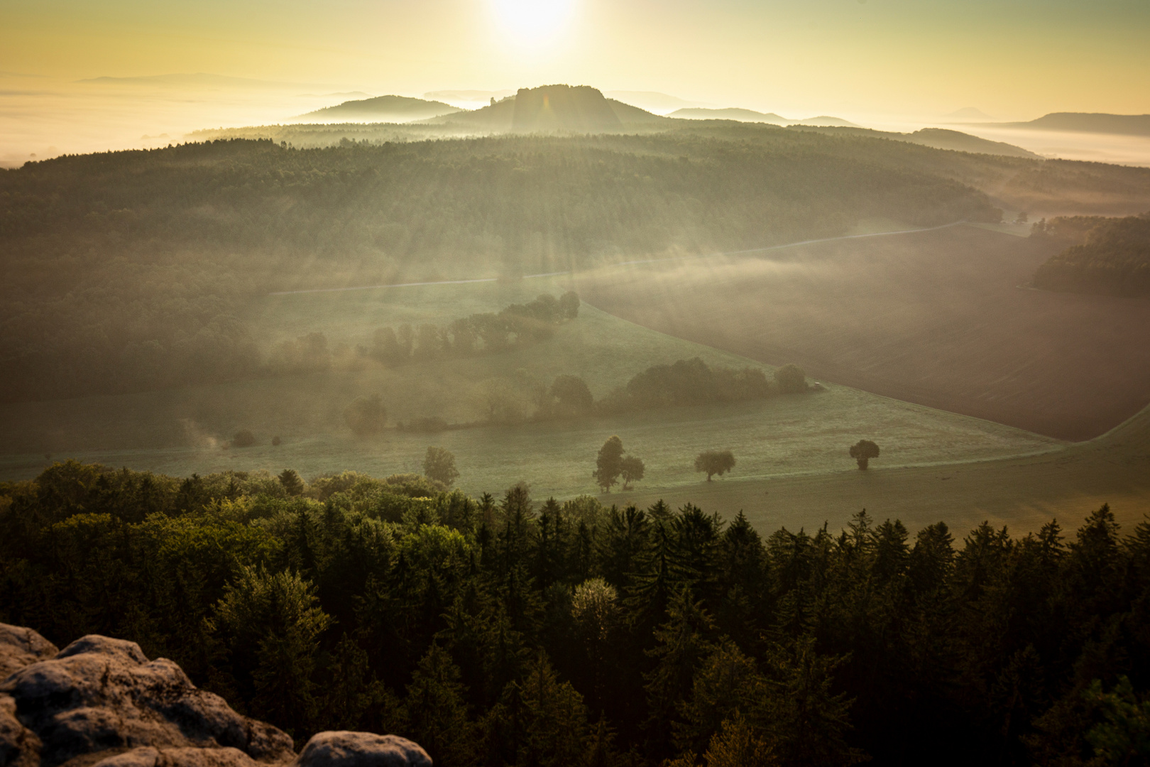 Sonnenaufgang auf dem Pfaffenstein #2