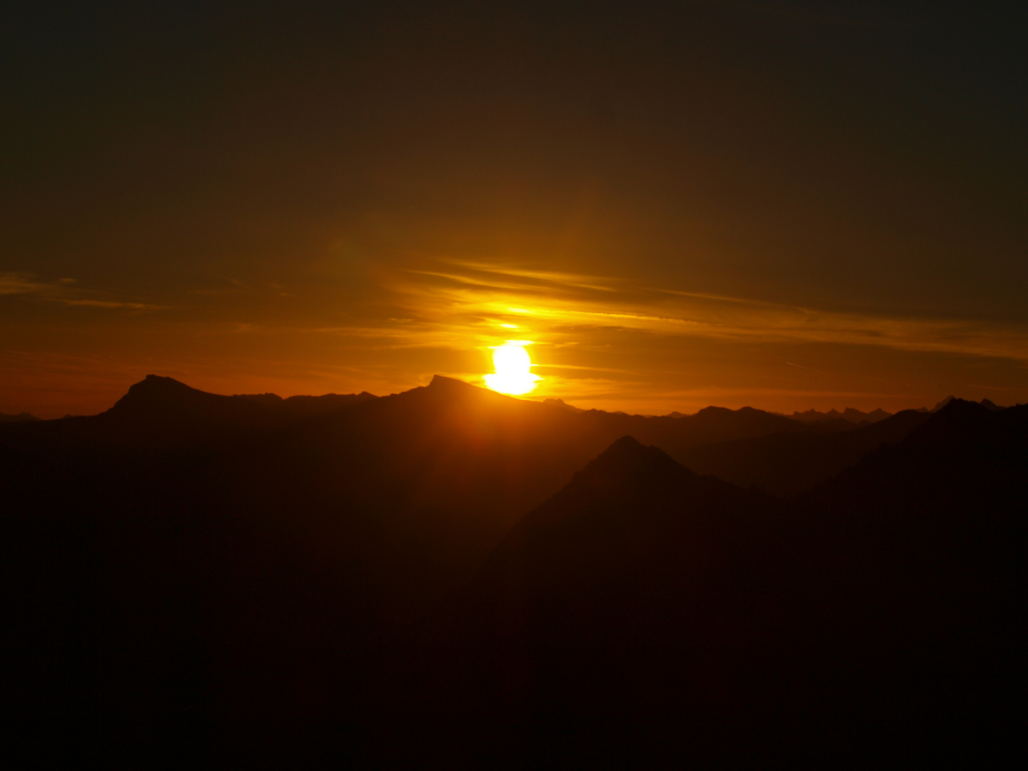 Sonnenaufgang auf dem Pfrondhorn