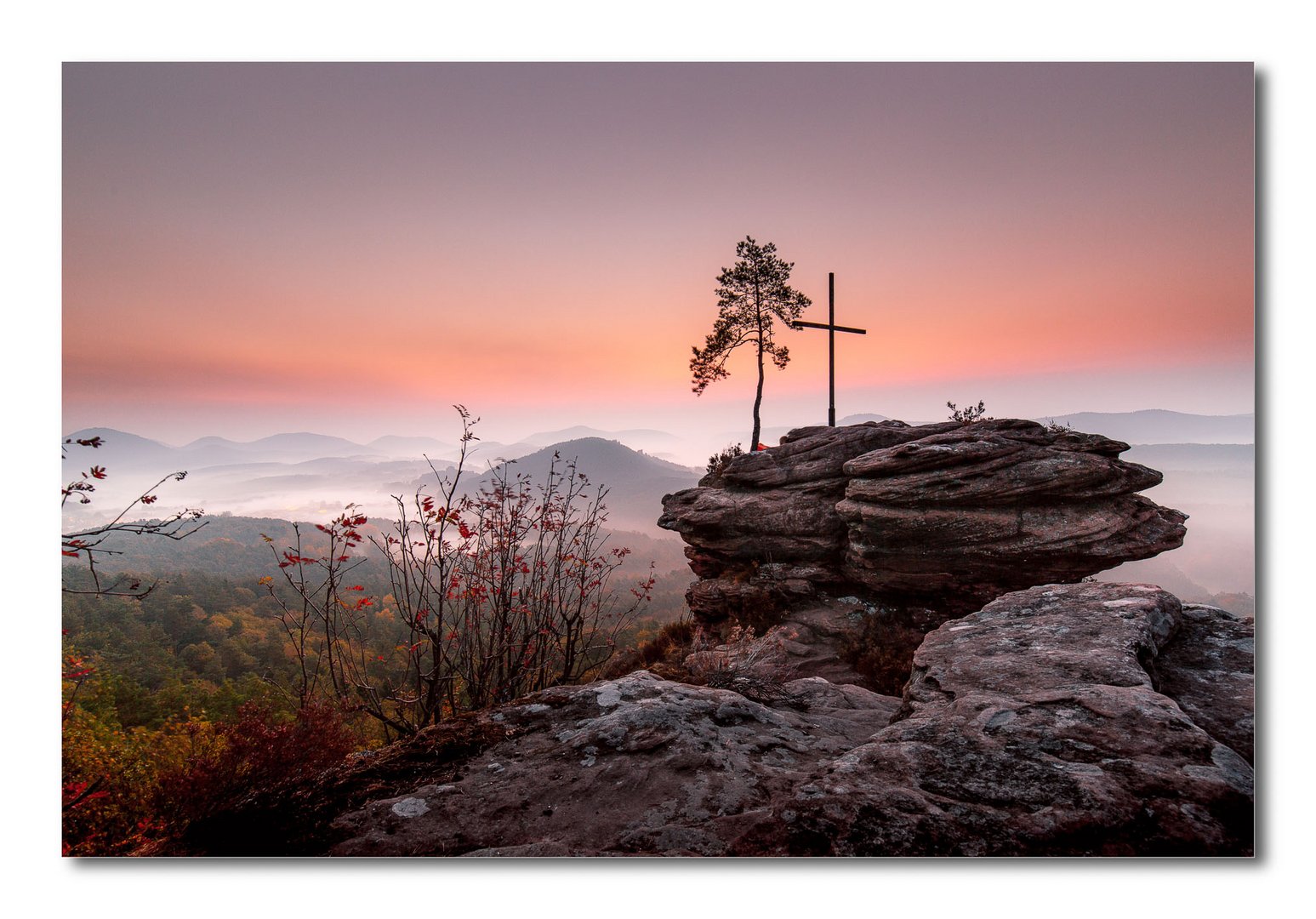 Sonnenaufgang auf dem Rötzenfelsen