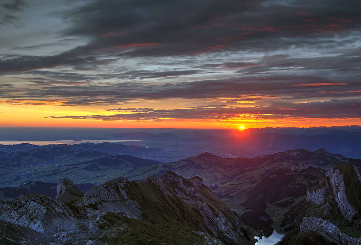 Sonnenaufgang auf dem Säntis