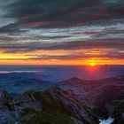 Sonnenaufgang auf dem Säntis