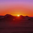 Sonnenaufgang auf dem Weg nach Abu Simbel