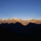 Sonnenaufgang auf dem Weg zum Thorong La