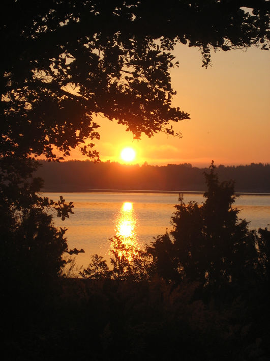 Sonnenaufgang auf den Alandinseln im Sommer 2006