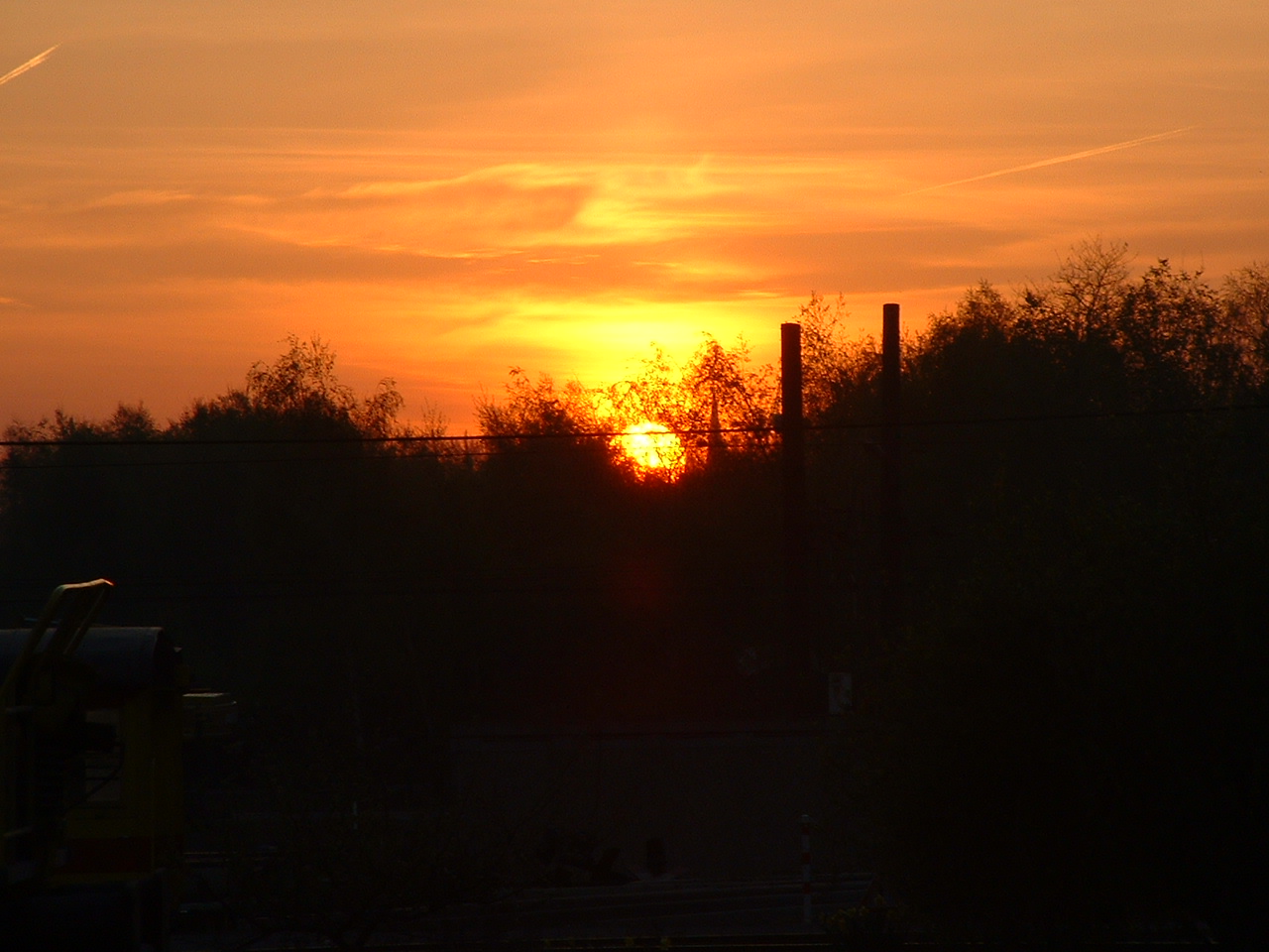 sonnenaufgang auf der Arbeitsstelle