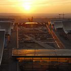 Sonnenaufgang auf der Baustelle Neue Messe Stuttgart