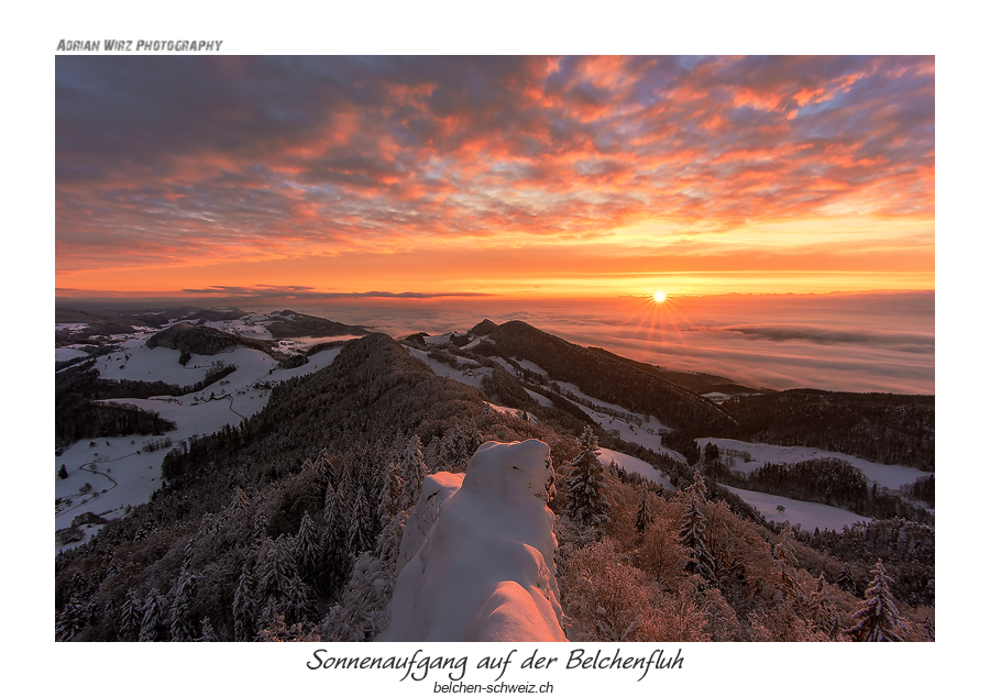 Sonnenaufgang auf der Belchenfluh