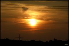 Sonnenaufgang auf der Fahrt nach Italien