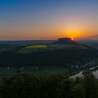 Sonnenaufgang auf der Festung Königstein
