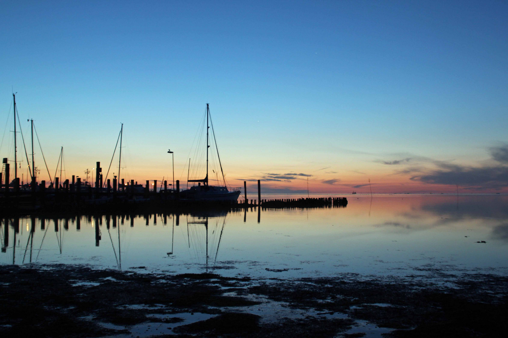 Sonnenaufgang auf der Insel Amrum 2014 an der Mohle in Stenodde