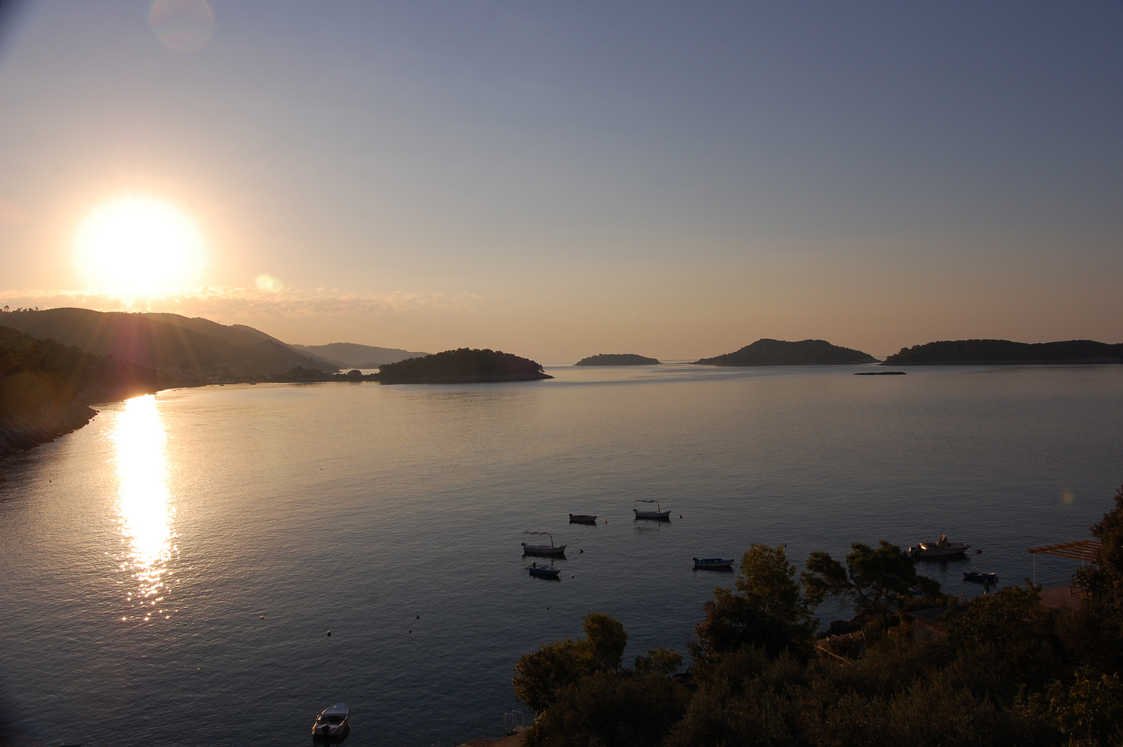 Sonnenaufgang auf der Insel Korcula