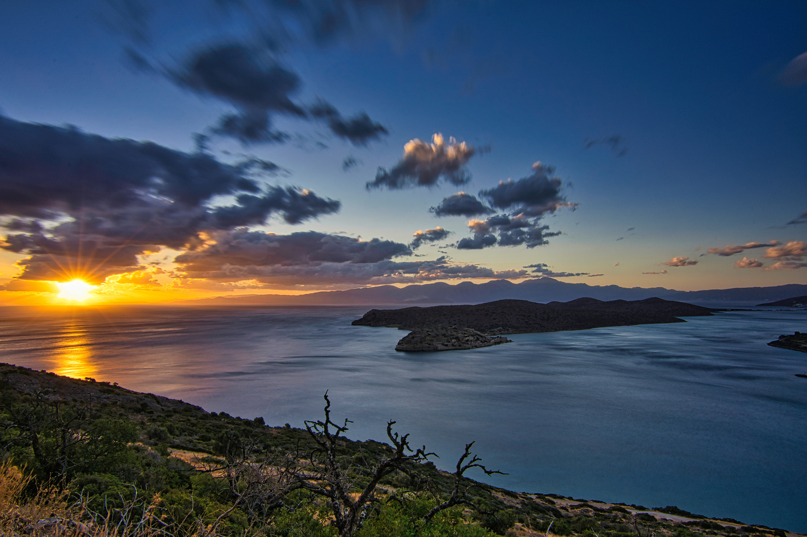 Sonnenaufgang auf der Insel Kreta.