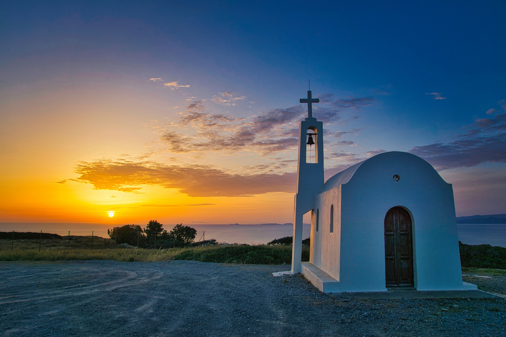Sonnenaufgang auf der Insel Kreta.