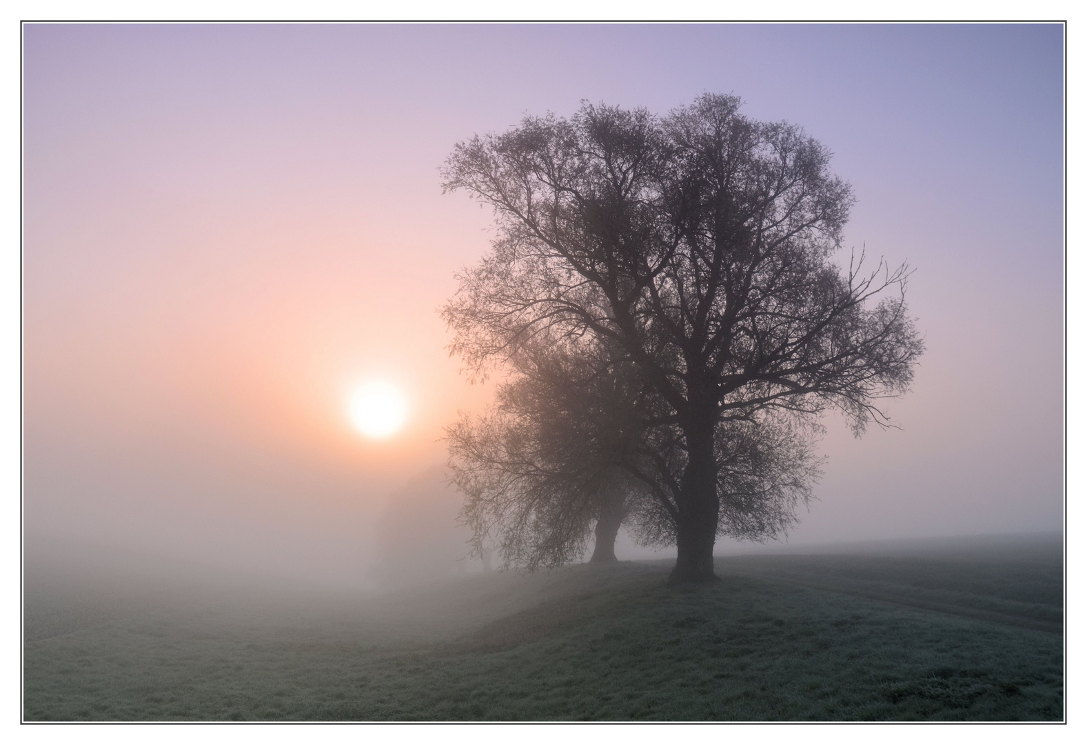 Sonnenaufgang auf der Landesgrenze NRW- Hessen