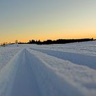 Sonnenaufgang auf der Loipe