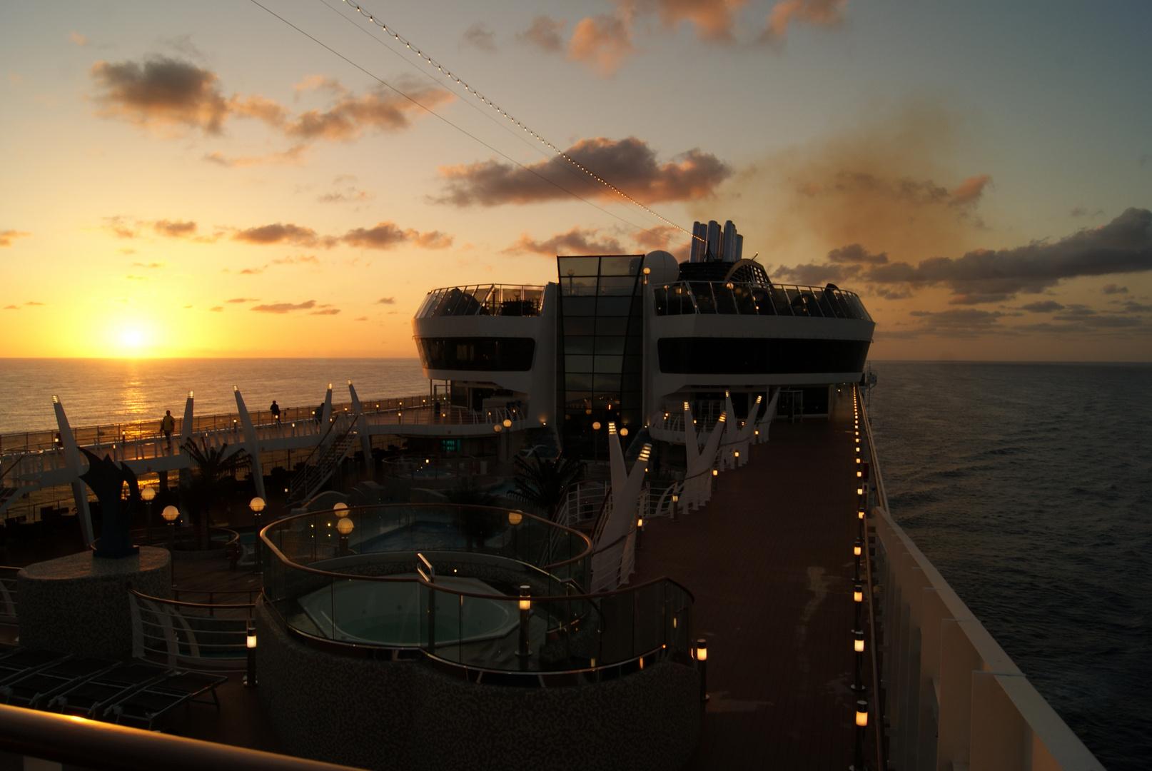 Sonnenaufgang auf der MSC Splendida