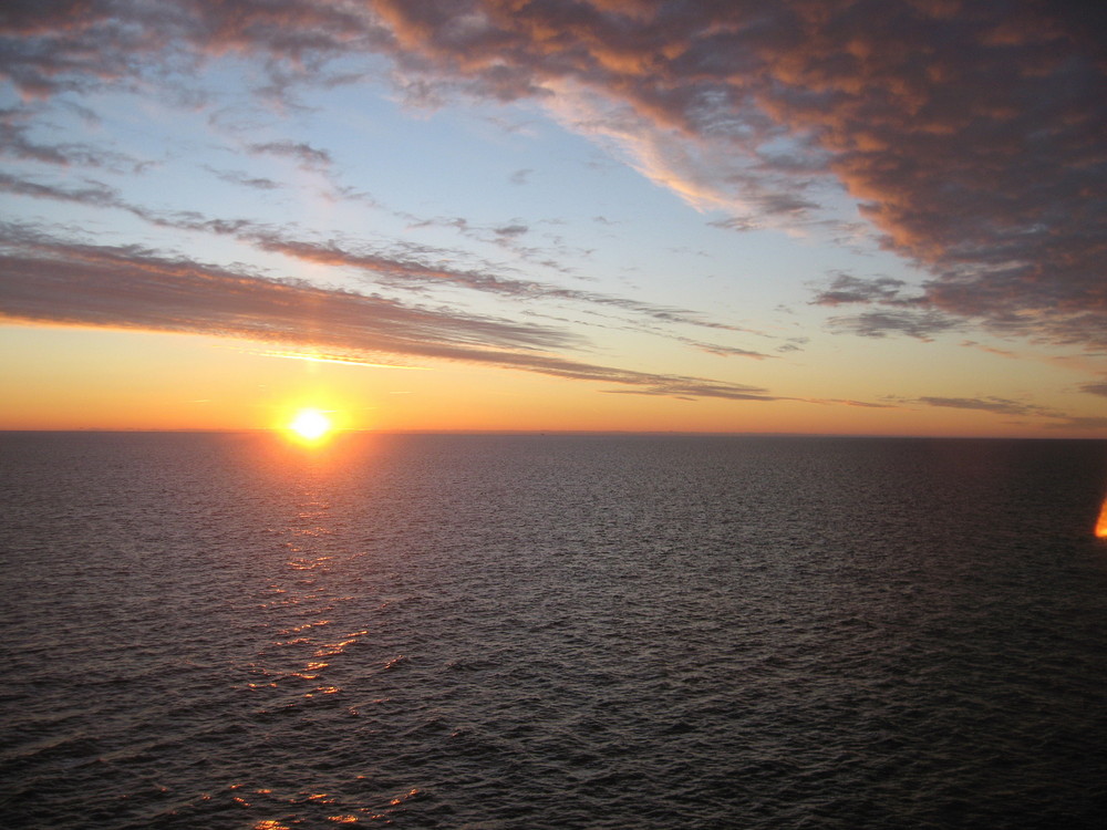 Sonnenaufgang auf der Ostsee am 28.02.2009