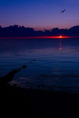 Sonnenaufgang auf der Ostseeinsel Fehmarn.