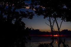 Sonnenaufgang auf der Ostseeinsel Fehmarn.