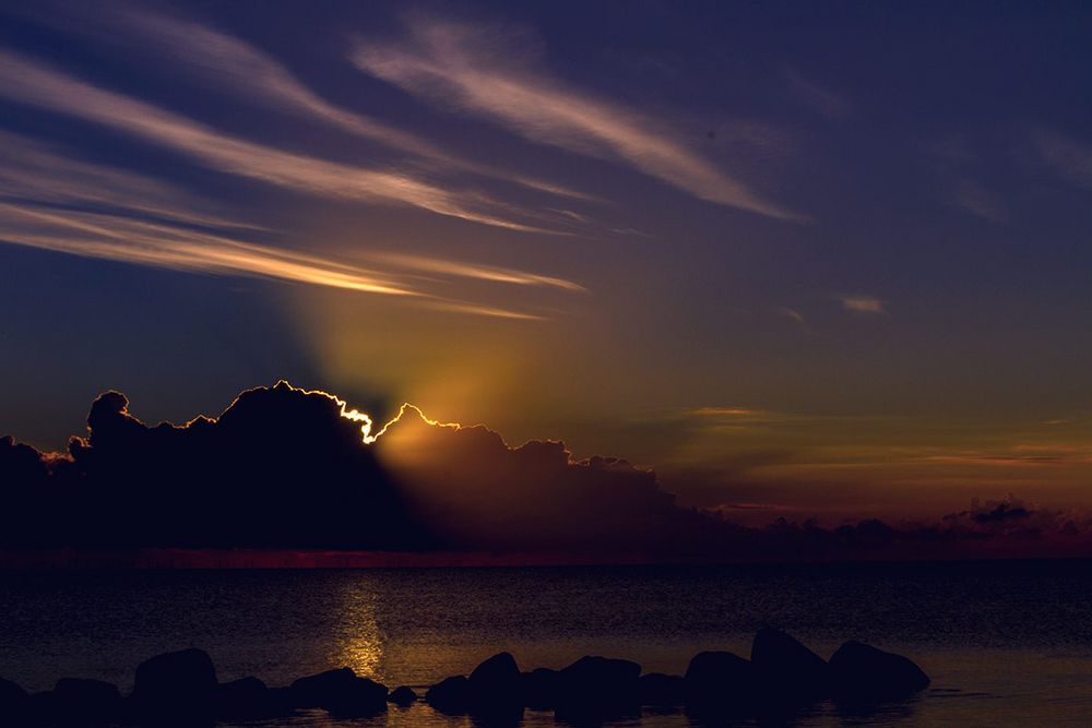 Sonnenaufgang auf der Ostseeinsel Fehmarn.