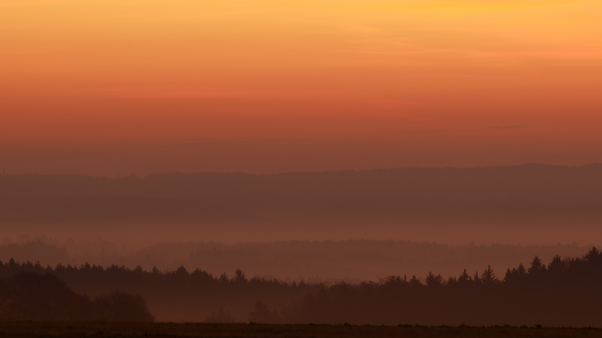 Sonnenaufgang auf der Schwäbischen Alb