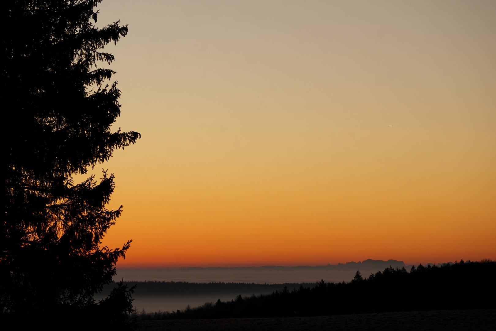 Sonnenaufgang auf der Schwäbischen Alb