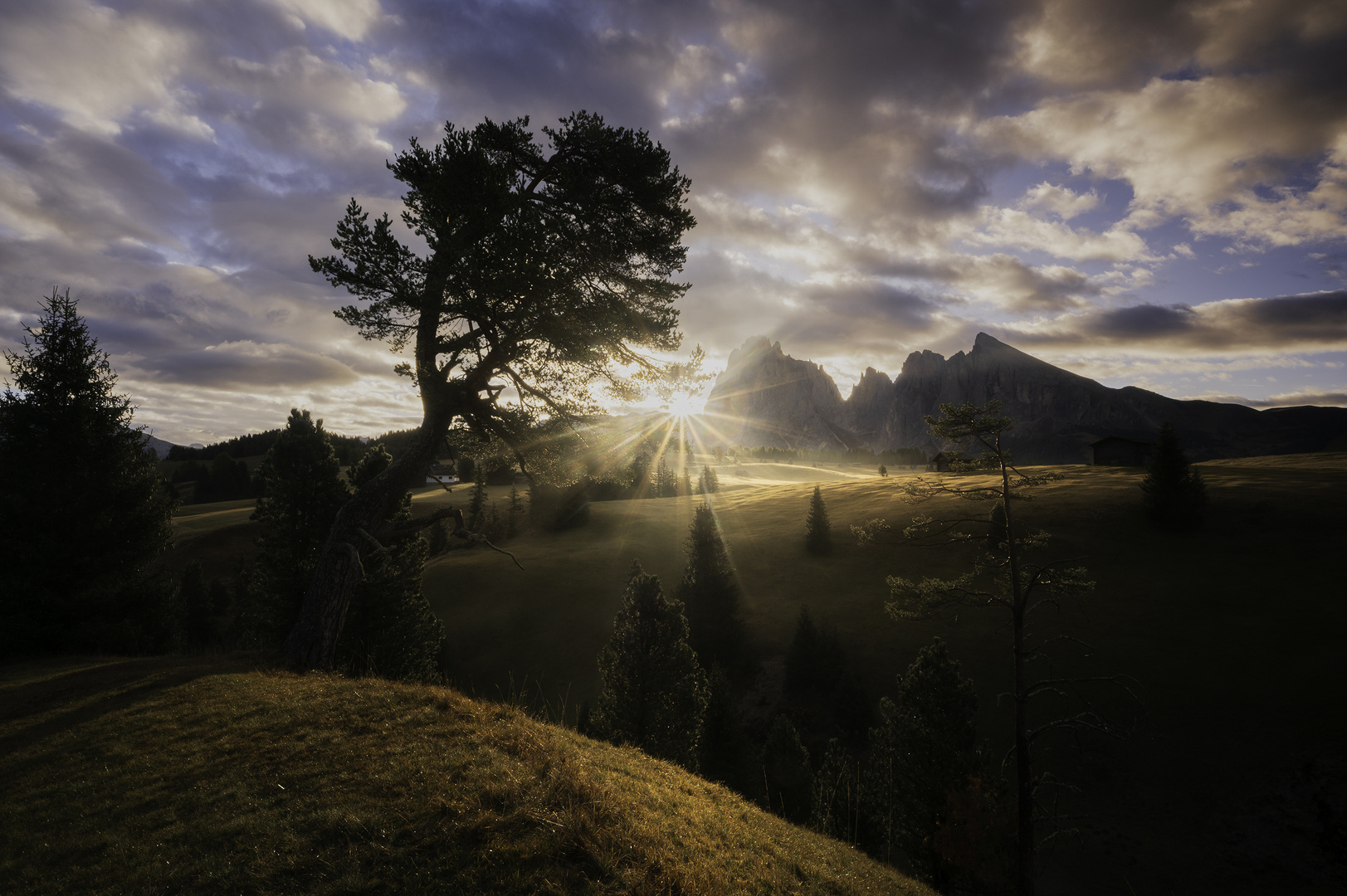 Sonnenaufgang auf der Seiser Alm 