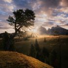 Sonnenaufgang auf der Seiser Alm 