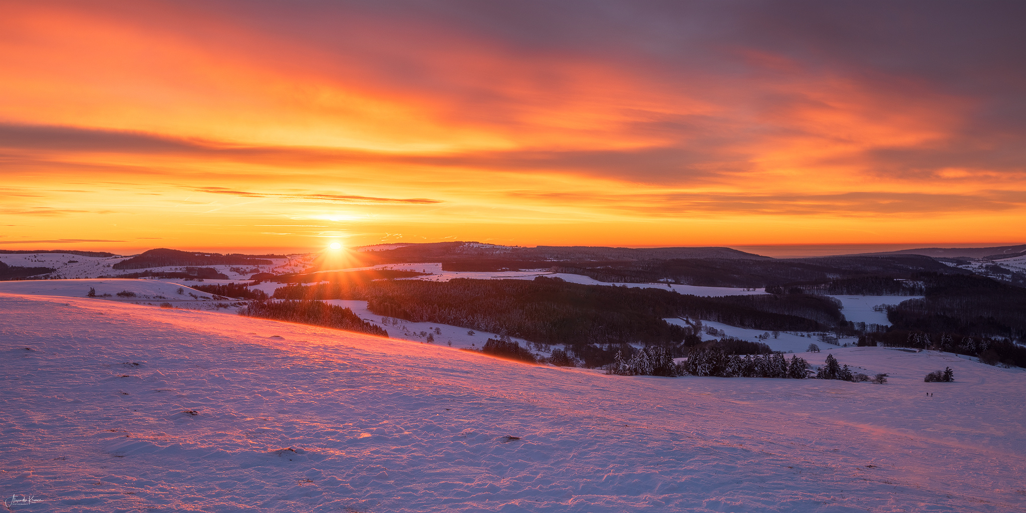 Sonnenaufgang auf der Wasserkuppe