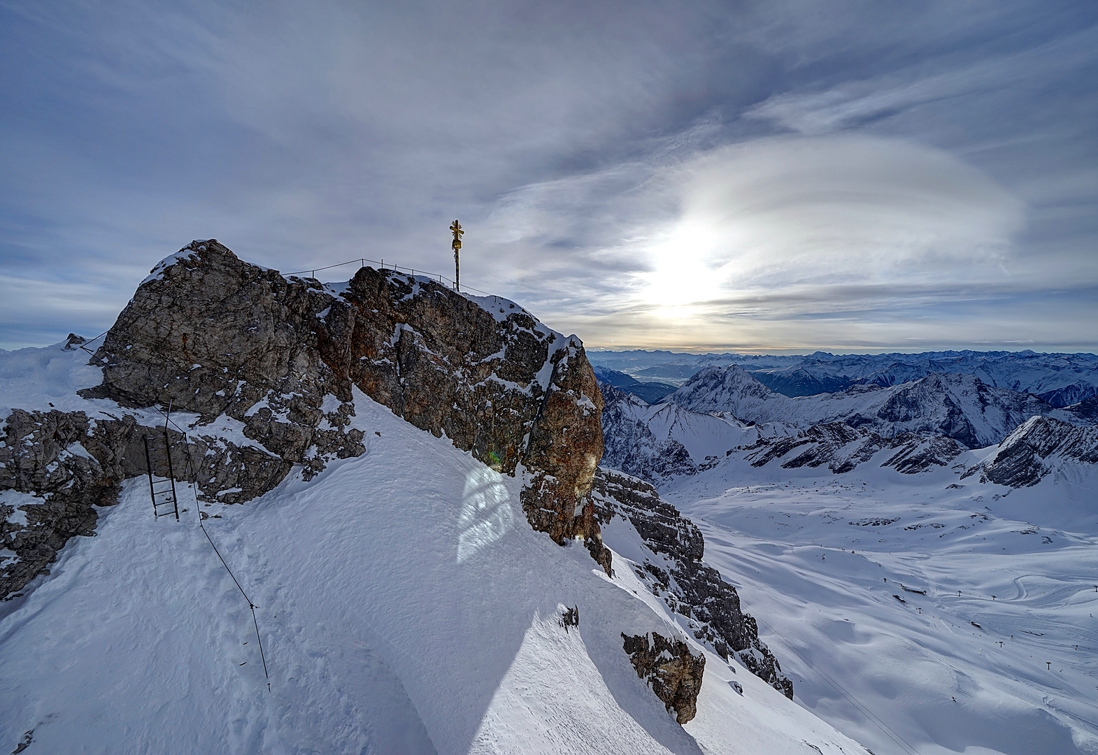 Sonnenaufgang auf der Zugspitze