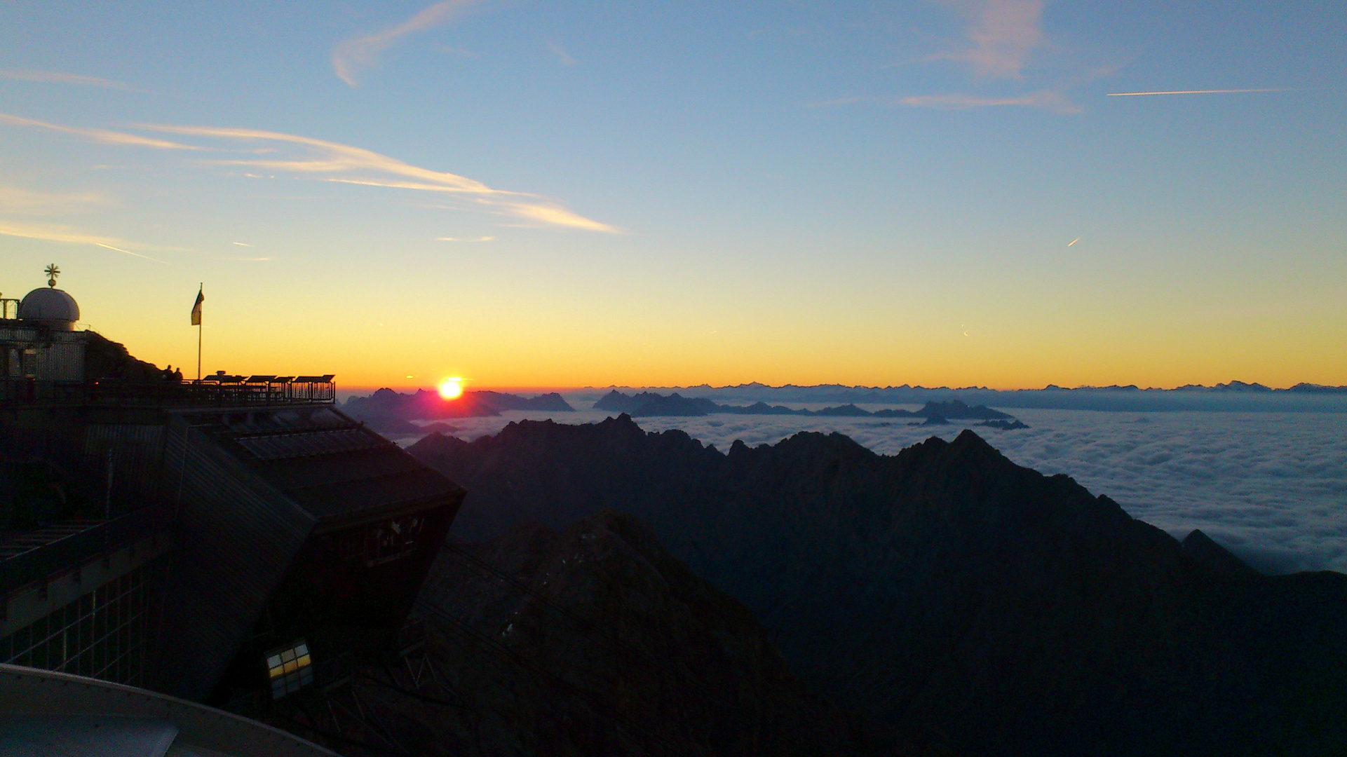 Sonnenaufgang auf der Zugspitze