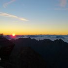 Sonnenaufgang auf der Zugspitze