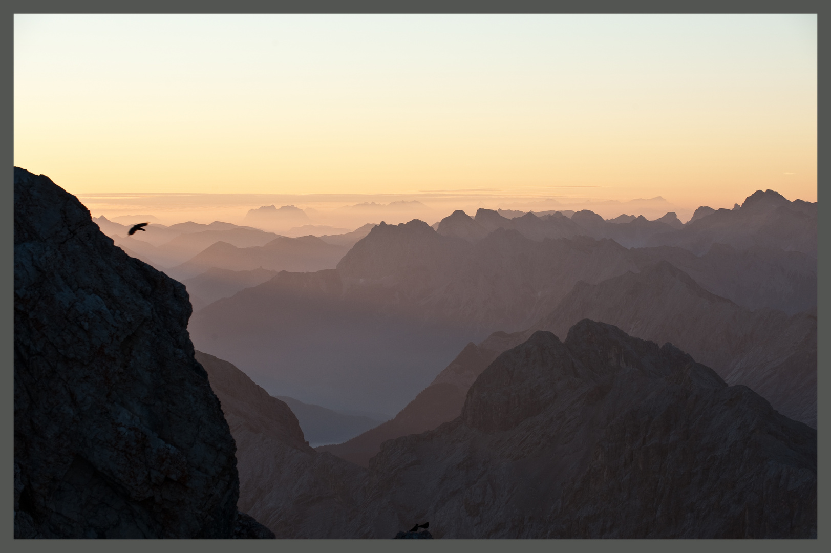 Sonnenaufgang auf der Zugspitze