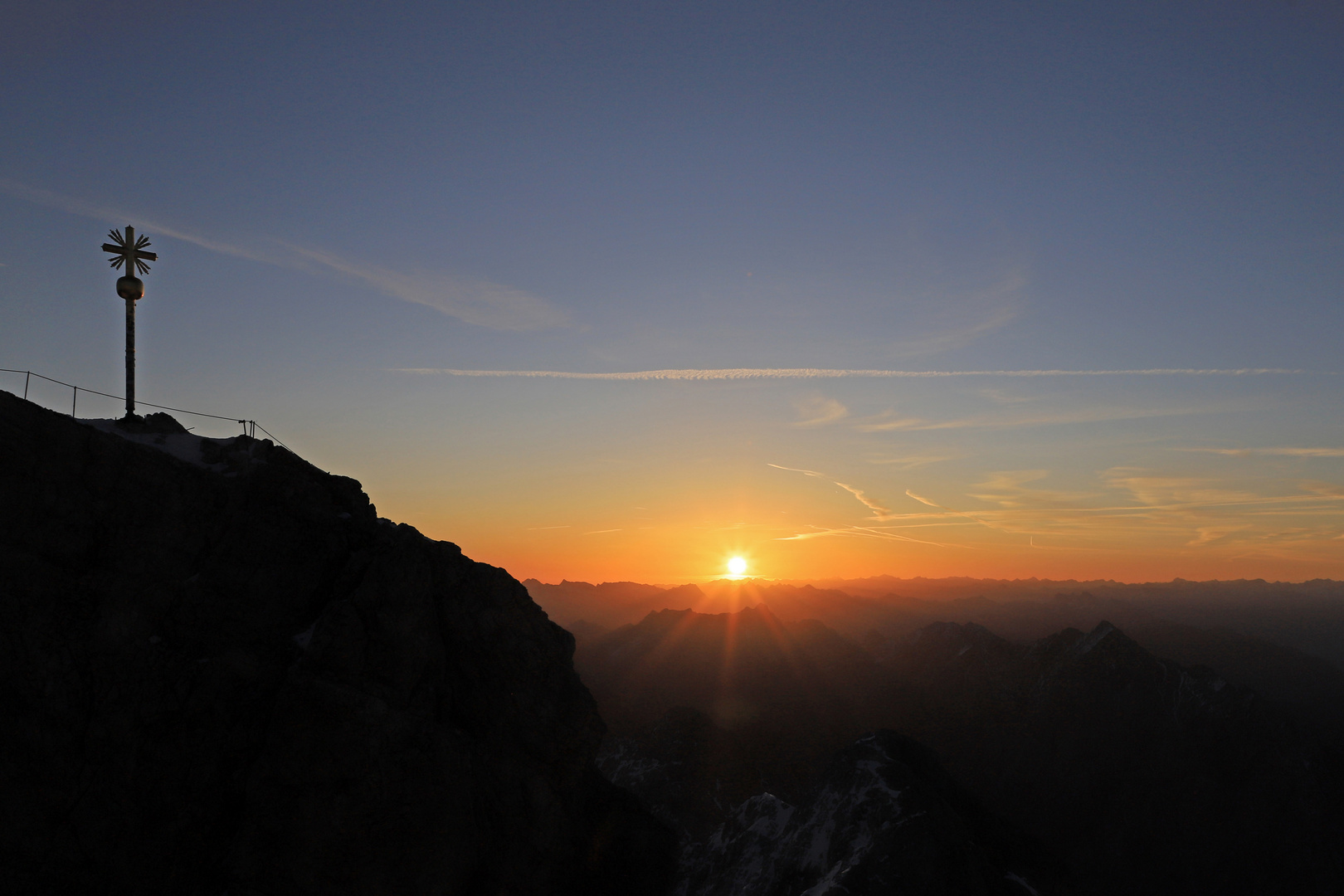 Sonnenaufgang auf der Zugspitze