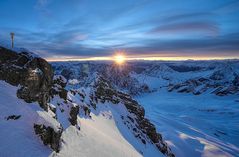 Sonnenaufgang auf der Zugspitze