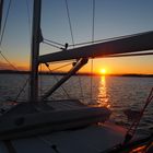 Sonnenaufgang auf einer Segelyacht