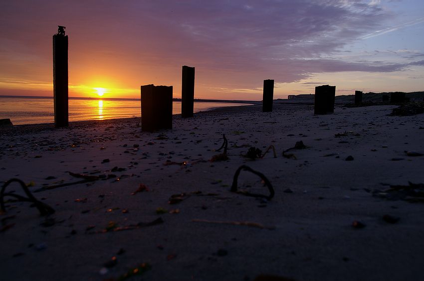 Sonnenaufgang auf Helgoland- Nordstrand