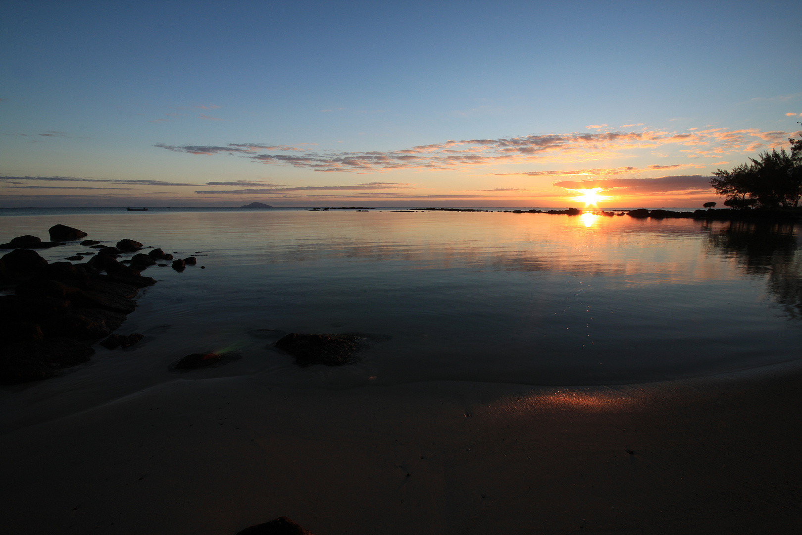 Sonnenaufgang auf Mauritius