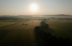 Sonnenaufgang aus dem Heißluftballon