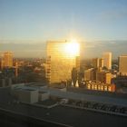 Sonnenaufgang aus einem der oberen Stockwerke das Atlanta Mariott Marquis Hotels (1700 Zimmer)